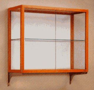 Heritage Series Wall Mounted Trophy Case   Honey Finish