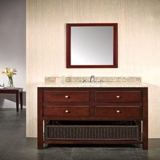 Granite Top Dakota 2 drawer Hardwood Vanity