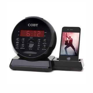Coby CSMP121 Clock Radio iPod/iPhone Docking Speaker System