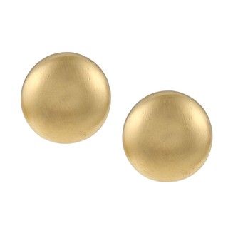 Clara Studio Gold Overlay Dome Clip On Earrings