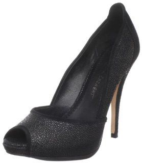Cazabat Womens Oba Open Toe Pump,Nero/Black,38.5 EU/8.5 M US Shoes