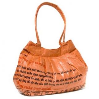 Recycled Pleated Shoulder Bag   Cambodia Clothing