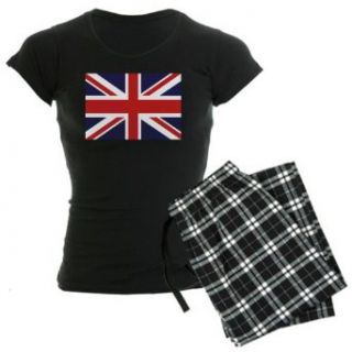 Artsmith, Inc. Womens Dark Pajamas British English Flag