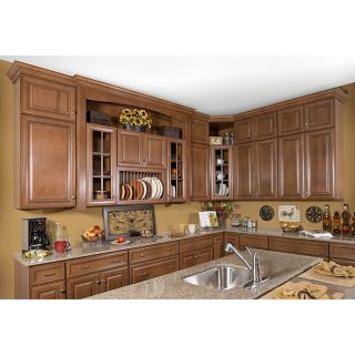 Honey Stain/ Chocolate Glaze 33 inch Base Easy Reach Cabinet