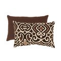 Pillow Perfect Ikat Brown Chevron Rectangular Throw Pillow