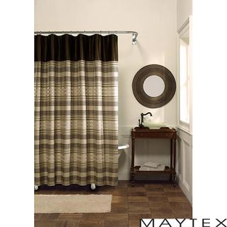 Maytex Blake Fabric Shower Curtain