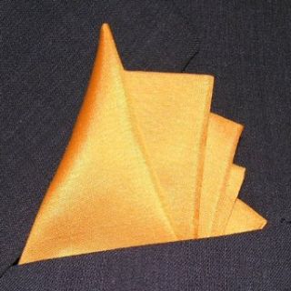 Fine Orange Silk Pocket Square   Full Sized 16x16