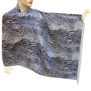 Leopard And Zebra Design Cotton Head Scarf Stole with