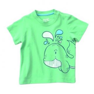 Kite Kids Baby Boy Spouting Whale T shirt   Green   2