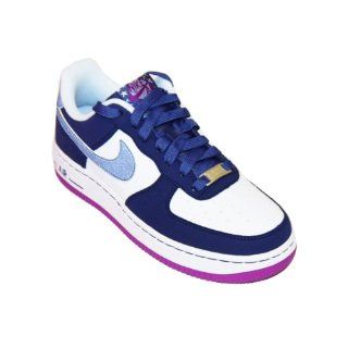  Nike Air Force 1 Girls Size 6 White and Purple New in Box: Shoes