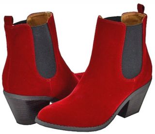 shoes display on website qupid muse 63 red velvet women cowboy ankle