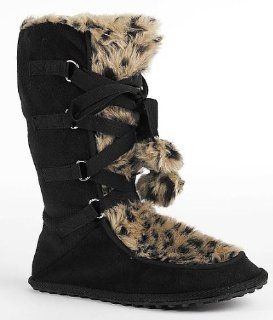Rocket Dog Ski Bum Boot Black Leopard Natural Shoes