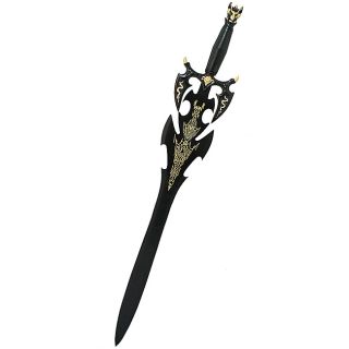 Defender 38 inch Black Stainless Fantasy Sword with Sheath