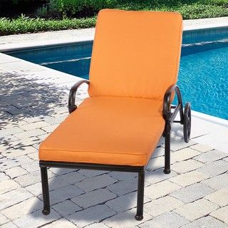 Outdoor 25 inch Chaise Lounge Cushion with Sunbrella Fabric
