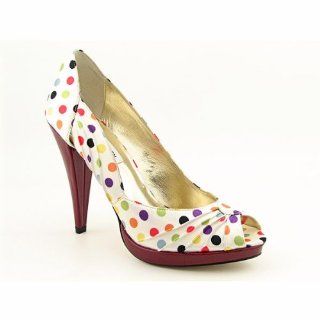 Steve Madden Richh Womens SZ 5.5 White Platforms Peep Toe Shoes Shoes