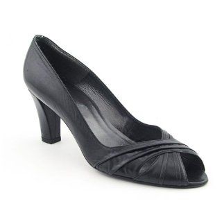 Stuart Weitzman Lily Womens SZ 7 Black Pumps Peep Toe Shoes Shoes