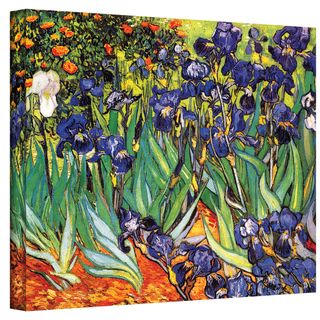 Vincent VanGogh Irises in the Garden Wrapped Canvas Art