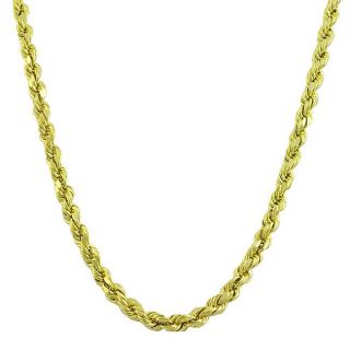 10k Yellow Gold 18 inch Rope Chain Necklace (3 mm)
