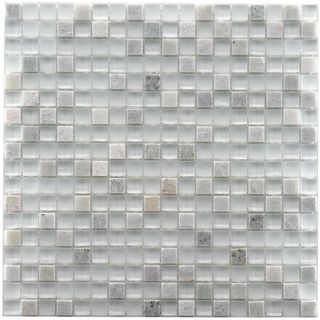 SomerTile 12x12 in Reflections Mini 5/8 in Ming Glass/Stone Mosaic