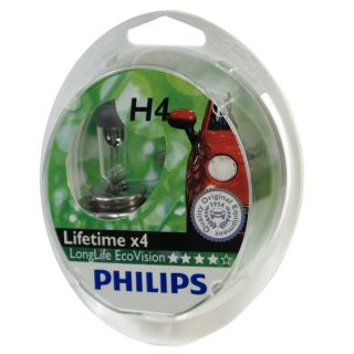 Ampoules Philips H4 LongLife EcoVision 55/60W   Achat / Vente PHARES