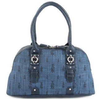 com Christian Audigier Joann Tweed Satchel Womens Handbag Blue Shoes