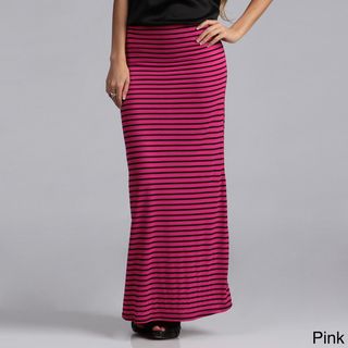 Tabeez Womens Striped Stretch Maxi Skirt