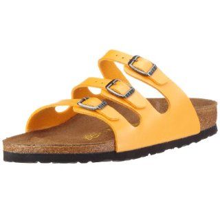 Birkenstock slippers Florida from Birko Flor in Citrine with a narrow