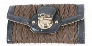 Guess Brigit SLG Slim Clutch Wallet, Taupe Multi Clothing