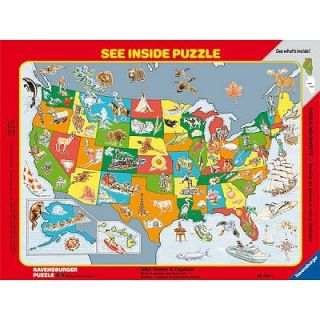 Puzzle 63 pièces   Les Etats Unis dAmérique   Achat / Vente PUZZLE