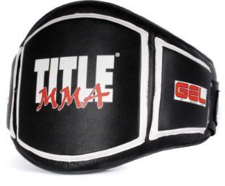 TITLE MMA Gel Belly Protector, Black/White Sports