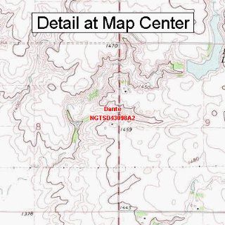 USGS Topographic Quadrangle Map   Dante, South Dakota