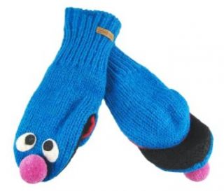 Delux Knitwits Sesame Street Grover Blue Mittens Clothing