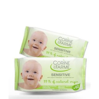 paquets de Lingettes bébé sensitive au Calendula Bio x 62
