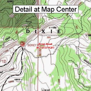USGS Topographic Quadrangle Map   Brian Head, Utah (Folded