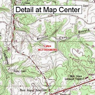 USGS Topographic Quadrangle Map   Lyles, Tennessee (Folded