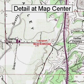 USGS Topographic Quadrangle Map   Lakeport, California