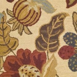 Handmade Jardine Foilage Beige/ Multi Wool Rug (23 x 8)