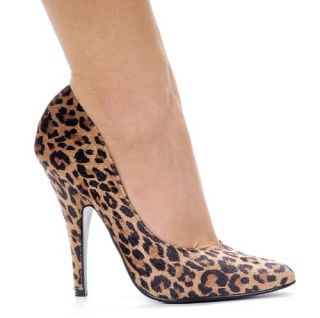 Pump Shoe Womens High Heel Shoes Leopard Print Velvet Pump: Shoes