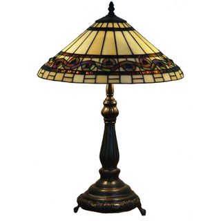 Geo Handcrafted Stained Glass Tiffany Style Table Lamp