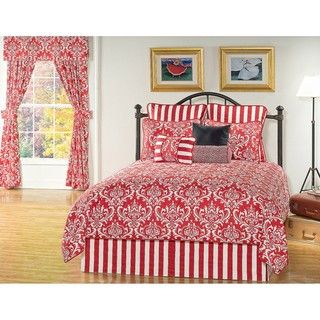 Elysee Red California King size 10 piece Comforter Set