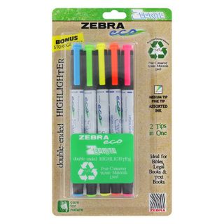 Zebra Eco Zebrite Double ended Assorted Color Highlighters