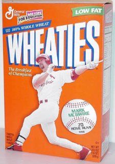1998 Mark McGwire 70 HRs Wheaties Cereal Sports