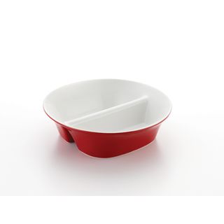 Rachael Ray Round & Square 12 inch Red Divided Dish