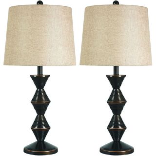 Ginn 29 inch Oil Rubbed Bronze Table Lamp (Set of 2)