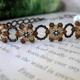 Stainless Steel Crystal Brown Sun Flower Choker (USA) Today $33.79 4
