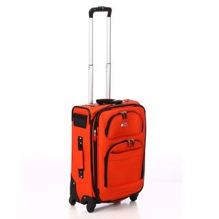 Delsey Fusion Low Orange 22 inch Carry on Spinner Upright