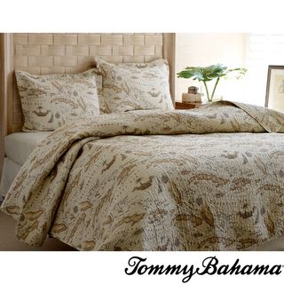 Tommy Bahama Map 3 piece Quilt Set