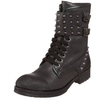  Ash Womens Rebel Studded Boot, Black, 40 M EU/10 M US Shoes
