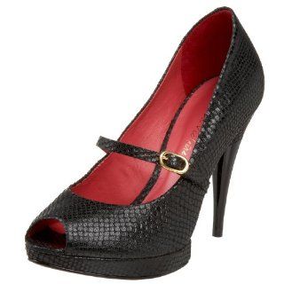 Pour La Victoire Womens Ynes1 Peep Toe Mary Jane,Black,5 M US: Shoes