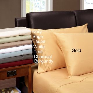 Egyptian Cotton 1200 Thread Count Solid Color Pillowcase Set